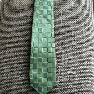 Michael Kors Green and Blue 100% Silk Tie